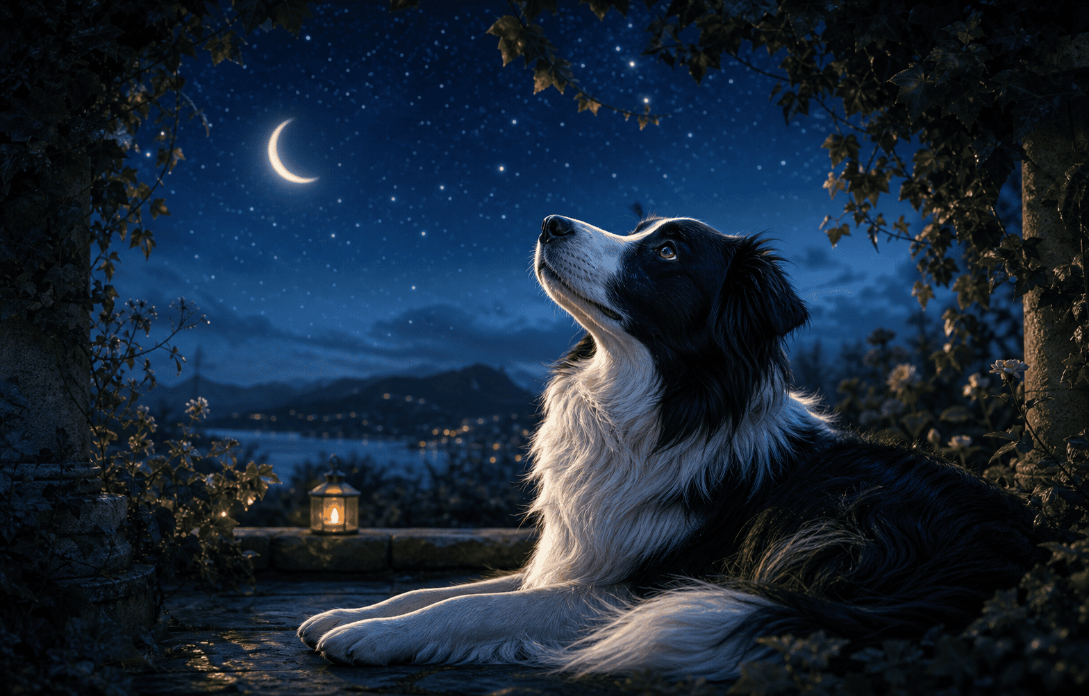 Starlit Forever dog memory template